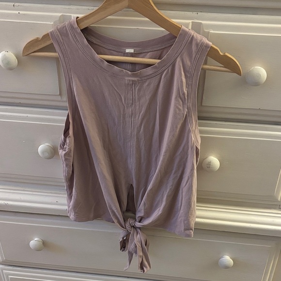 Lululemon Modal-Silk Blend Tie-Front Yoga Tank Top - Picture 2 of 5